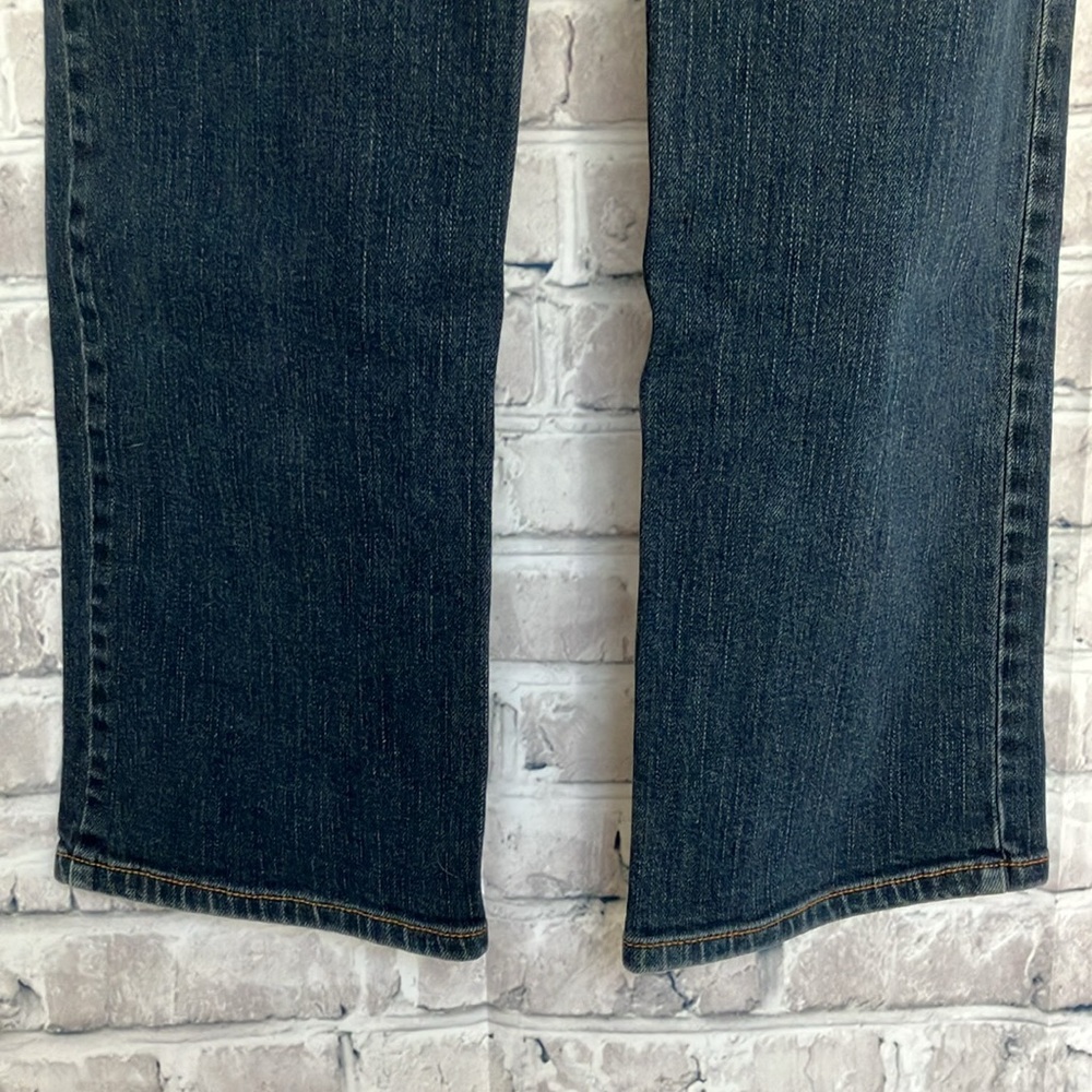 Petite Sophisticate Dark Blue Straight Leg Jeans, 4P Short - Picture 7 of 11